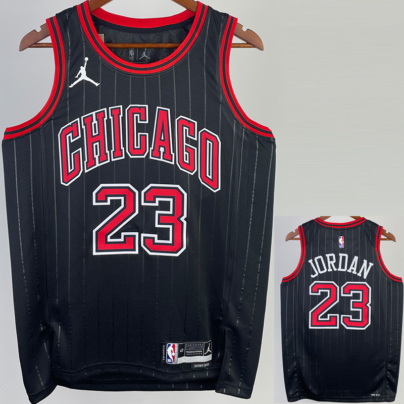 22-23 BULLS JORDAN #23 Black Top Quality Hot Pr...