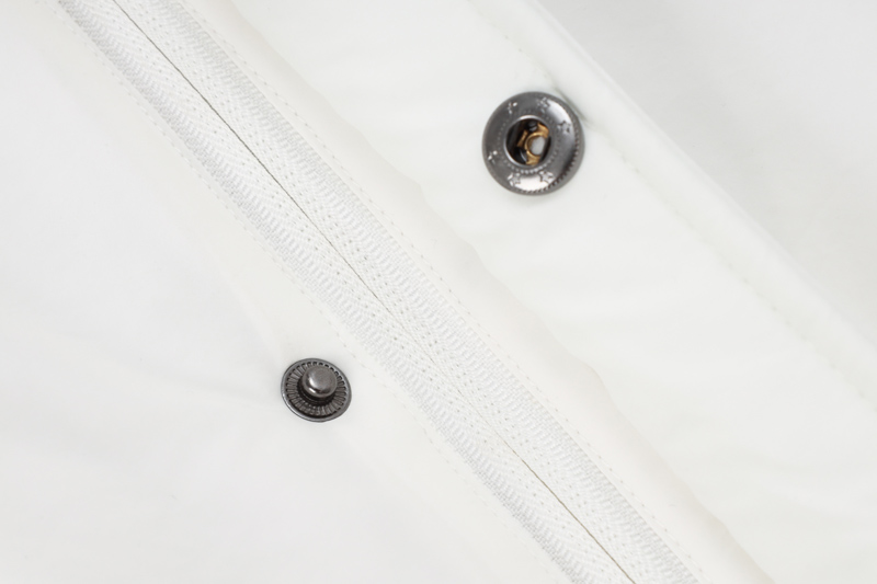 24-25 Marseille White Hooded Windbreaker Fabric Cotton Coat #G247(黑标)