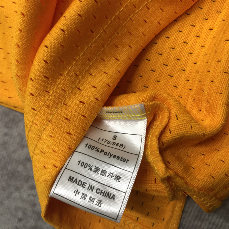 1997 LAKERS BRYANT #8 Yellow Retro Top Quality ...