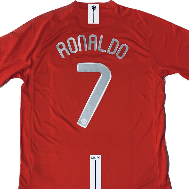 2007-2008 Man Utd Home Player Version 球员 Retro Soccer Jersey