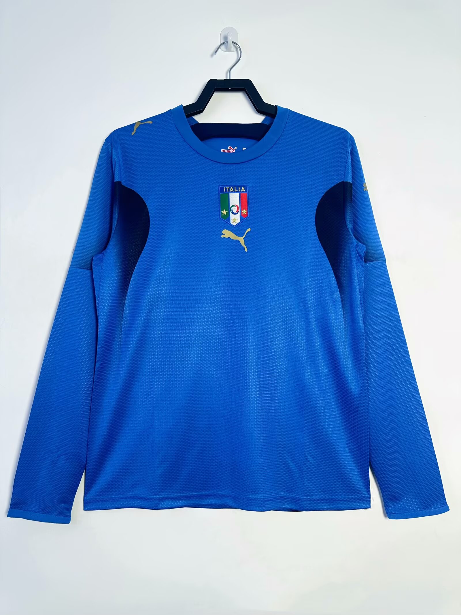 2006 Italy Home Long Sleeve Retro Soccer Jersey (长袖)