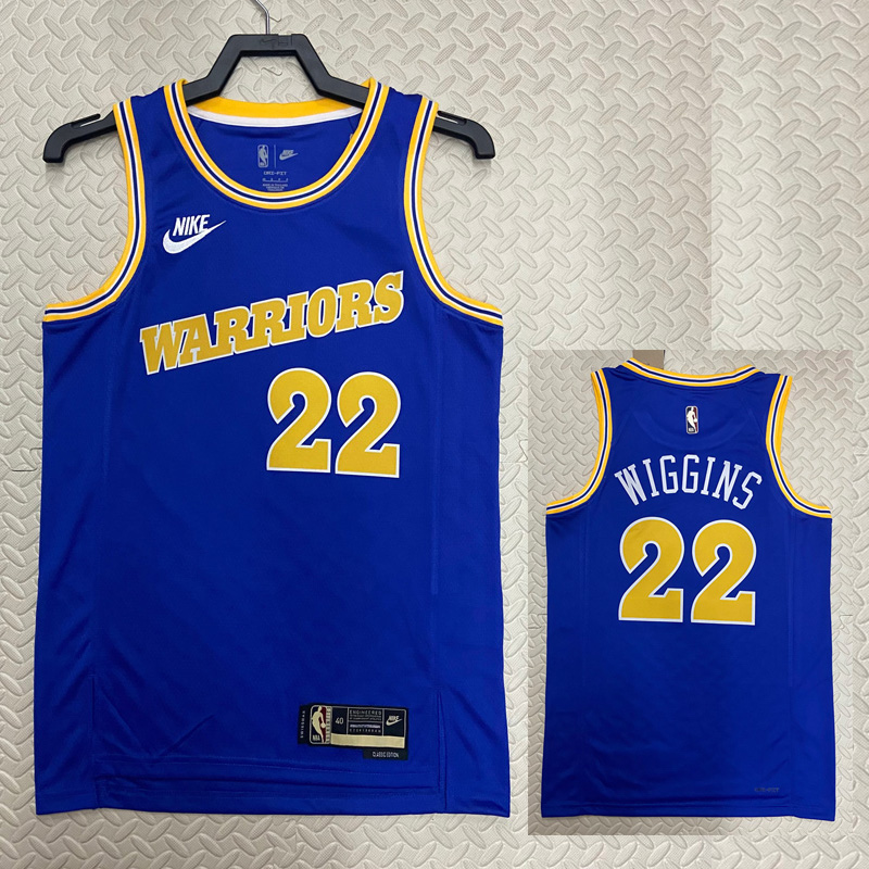 22-23 WARRIORS WIGGINS #22 Blue Top Quality Hot...