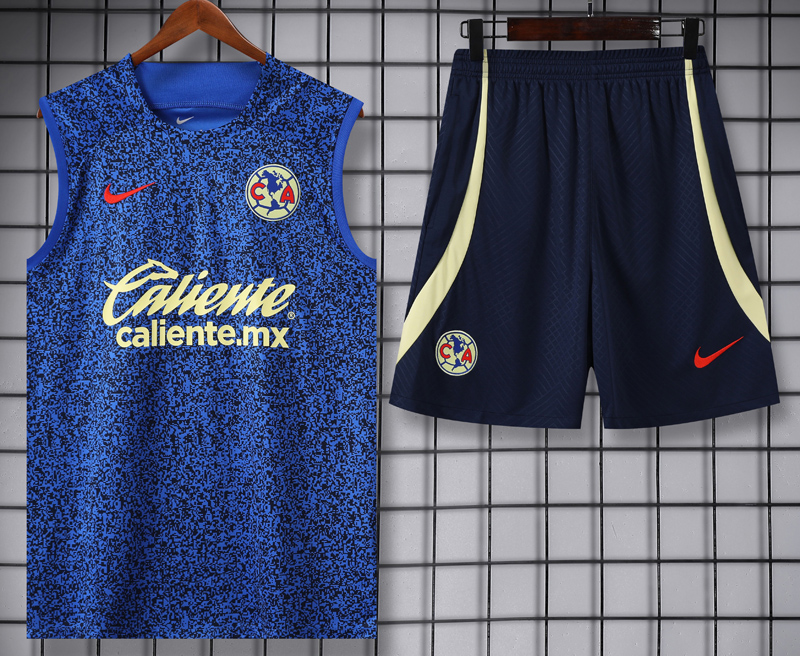 24-25 Club America Royal Blue Tank top and shor...