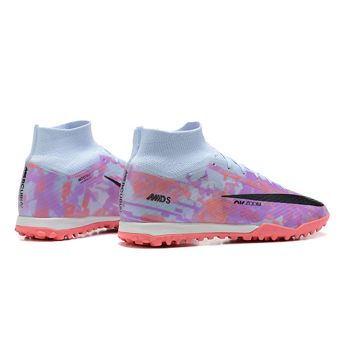 Superfly 8 Academy TF High Soccer Shoes-Rose Red/Grey-8993151