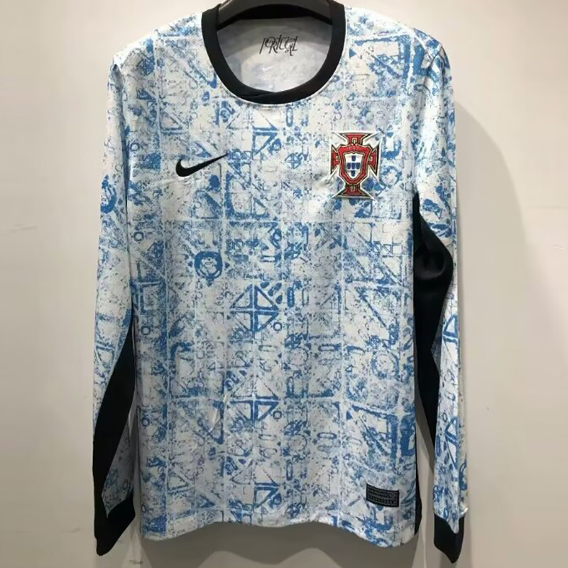 2024 Portugal Away Long Sleeve Soccer Jersey (长袖)