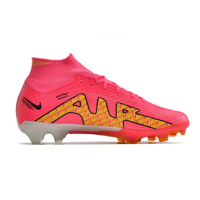 Air Zoom Mercurial Vapor XV Elite FG high Soccer Shoes-Pink/Yellow-6659555