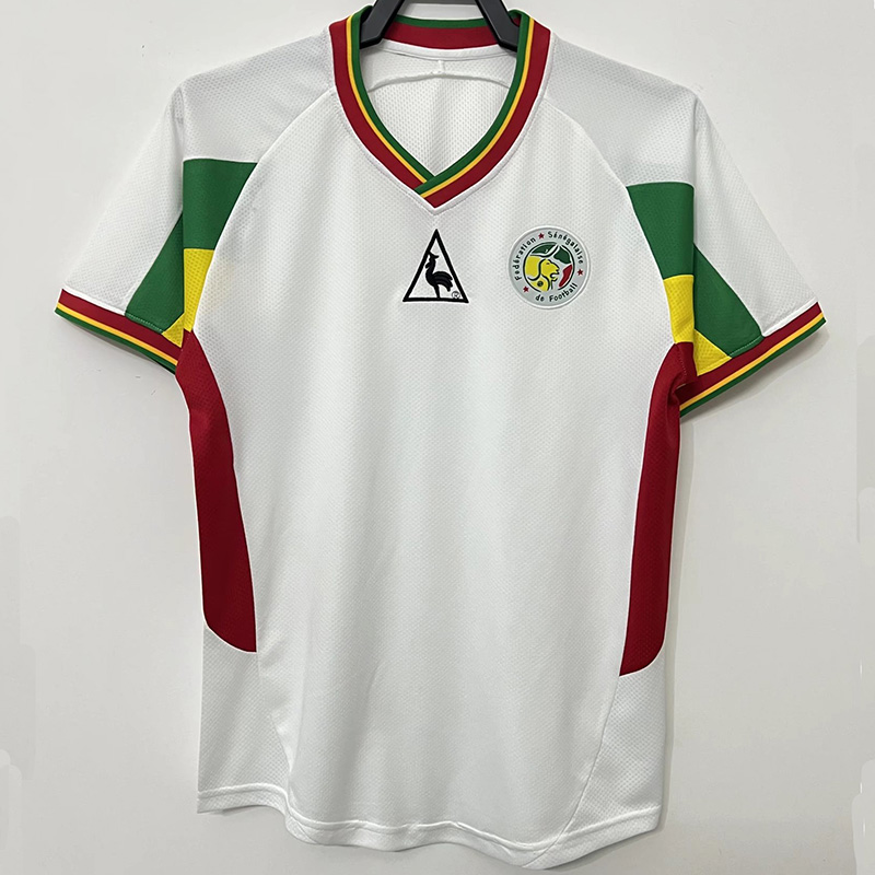 2002 Senegal White Retro Soccer Jersey
