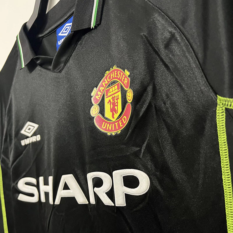 1998/1999 Man Utd Away Black Retro Soccer Jersey