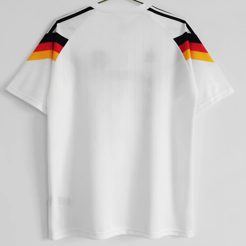 1990 Germany Home White Retro Soccer Jersey
