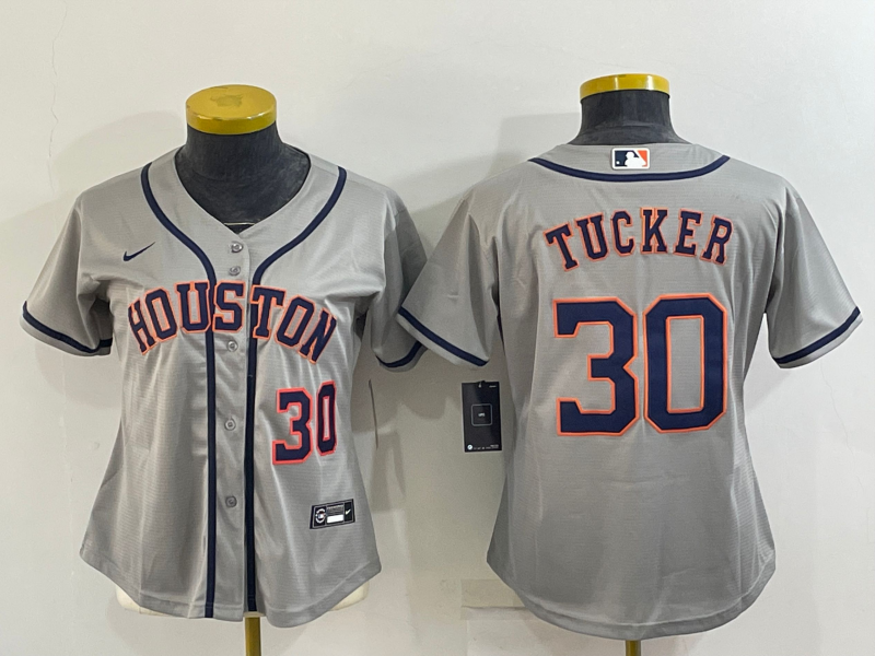 Houston Astros Women's baseball jersey TUCKER 30 fans edition
