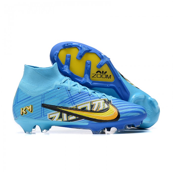 Air Zoom Mercurial Superfly IX Elite FG High Soccer Shoes-Blue/Yellow-7697416