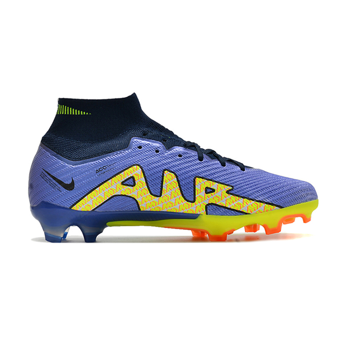 Air Zoom Mercurial Superfly IX Elite FG High Soccer Shoes-Navy Blue/Yellow-4188397