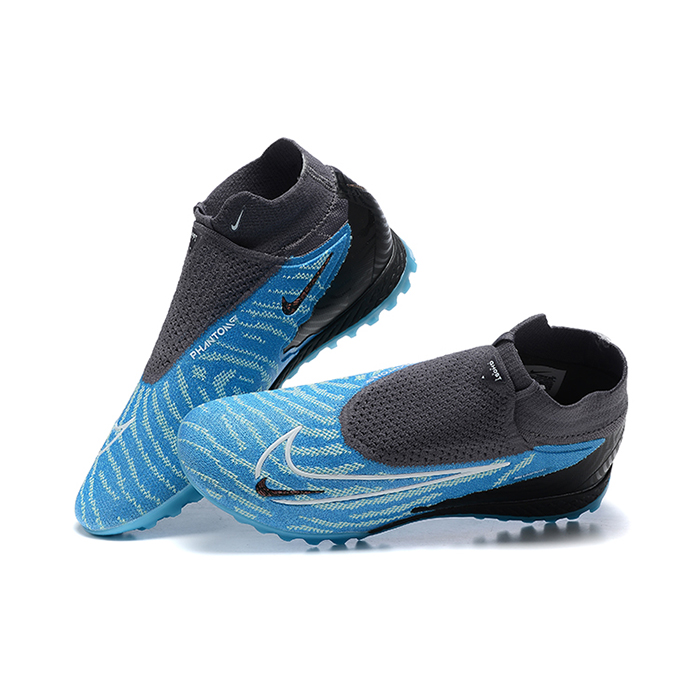 Phantom GX Elite DF Link TF High Soccer Shoes-Blue/Black-2291443