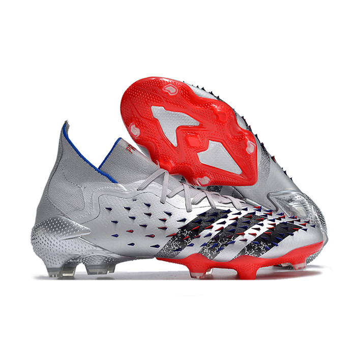 PREDATOR FREAK .1 FG High Soccer Shoes-Silver/Gray-6565716