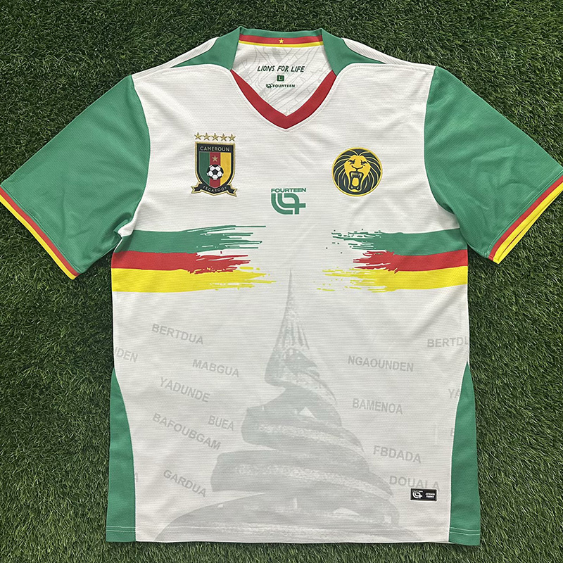 25-26 Cameroon White Fans Soccer Jersey