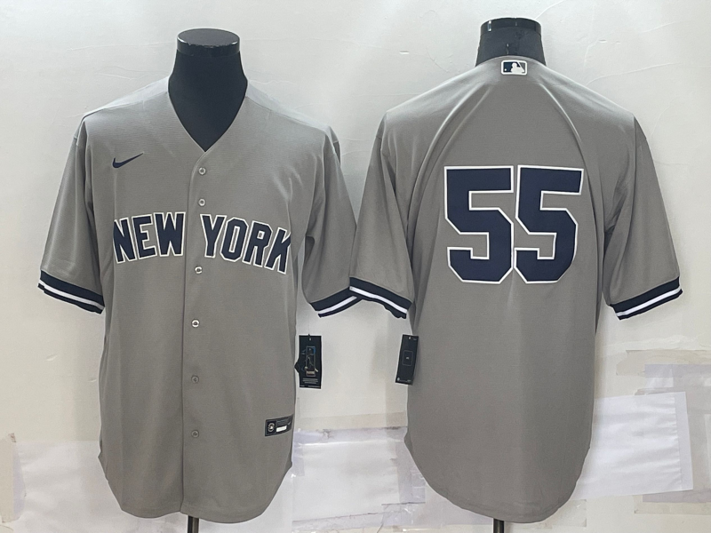 2022 Men's New York Yankees 55 gray MLB Jersey