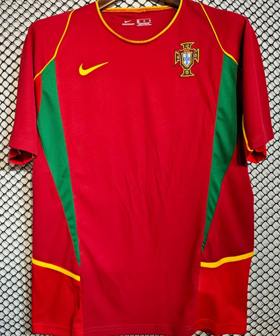 2002 Portugal Home Retro Soccer Jersey