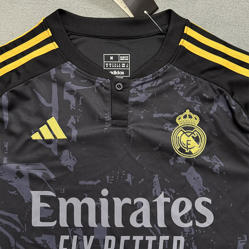 24-25 RMA Black Special Edition Fans Training shirts *黄袖前灰