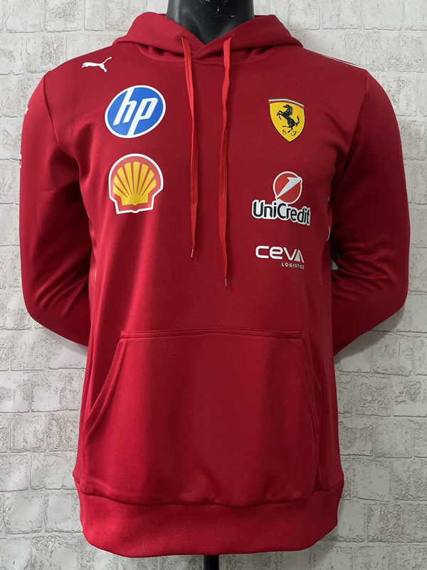 2025 F1 Ferrari Red Hoody(有帽卫衣)