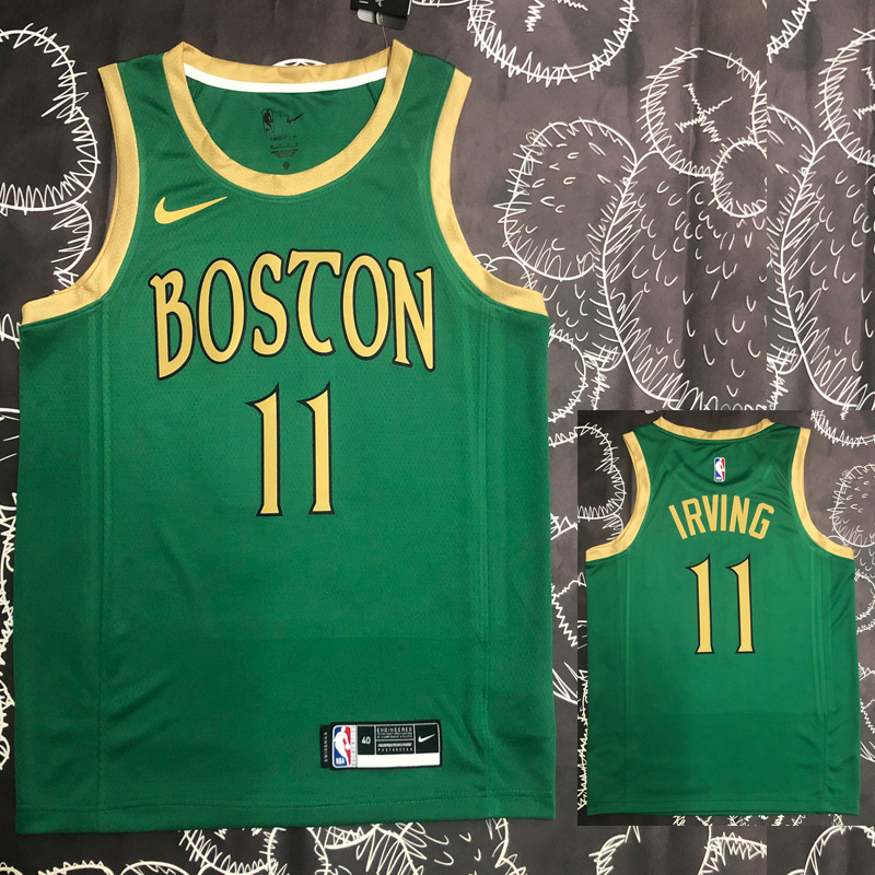 2020 CELTICS IRVING #11 City Edition Green Top ...