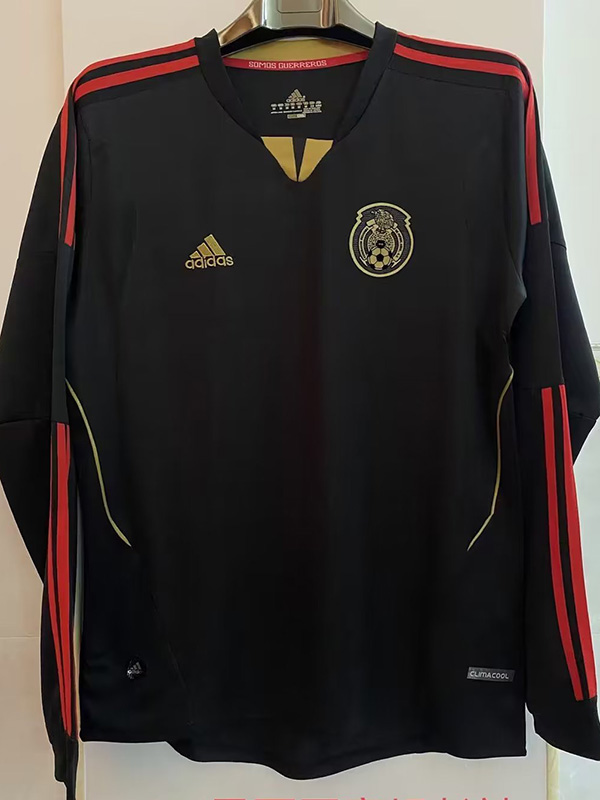 2011-2012 Mexico Away Black Long Sleeve Retro S...