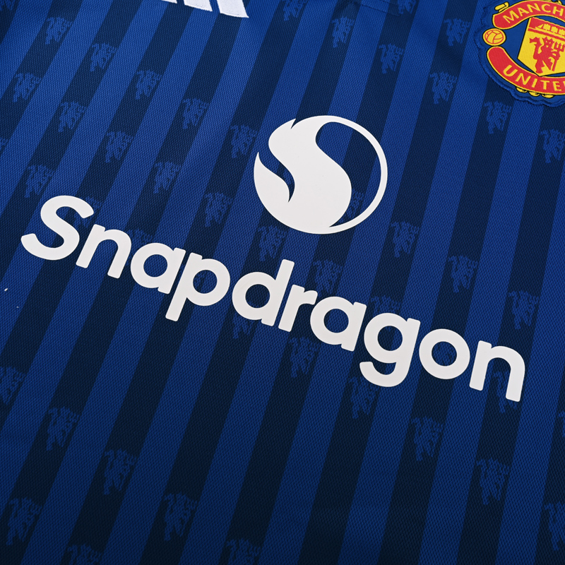 25-26 Man Utd Blue Polo Short Sleeve