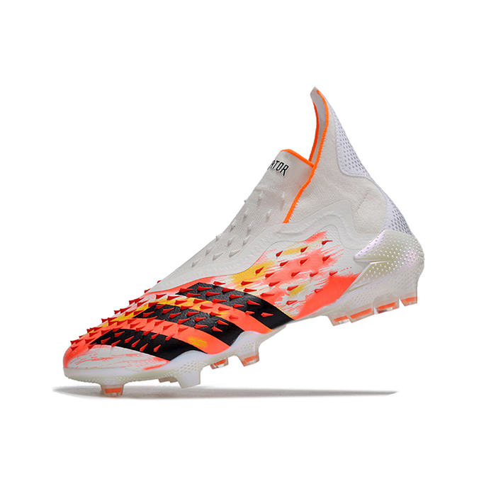 PREDATOR FREAK + FG High Soccer Shoes-White/Red-2578370