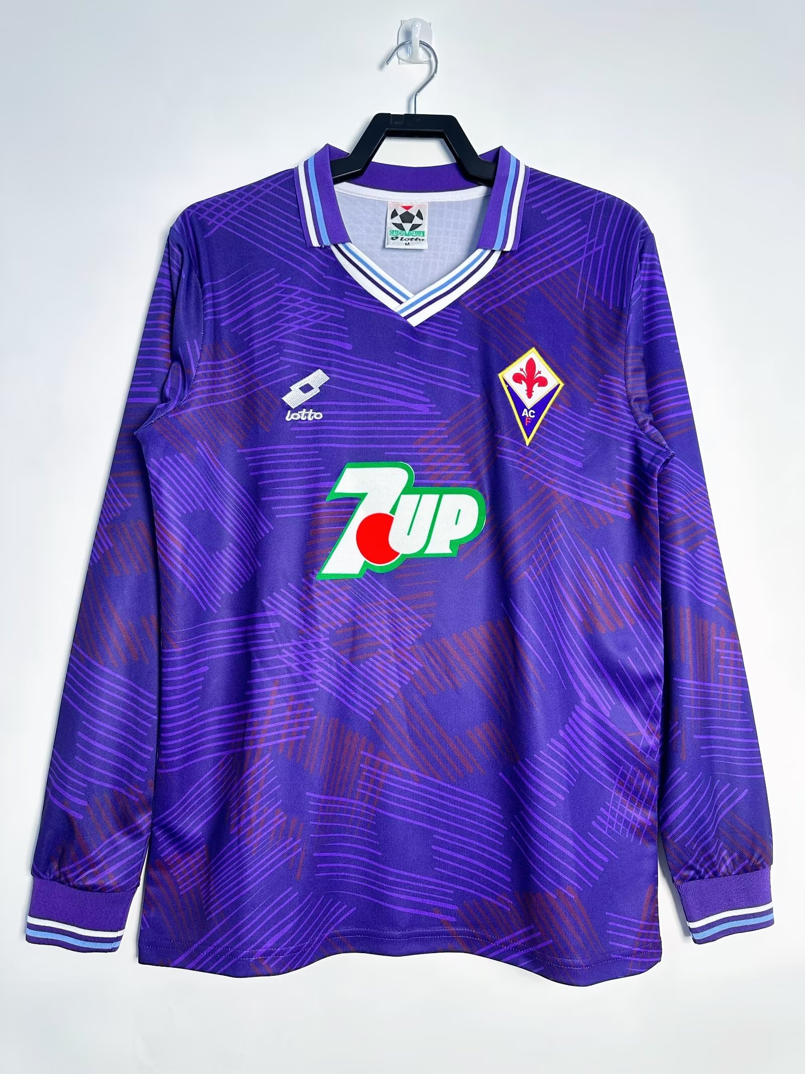 1992-1993 Fiorentina Home Retro Long Sleeve Soccer Jersey (长袖)