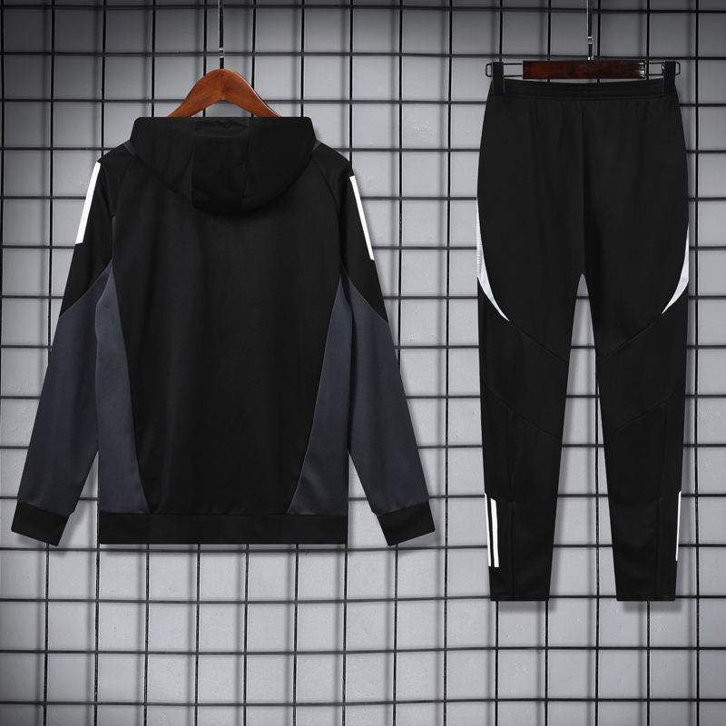 24-25 ManUtd Black Hoodie Tracksuit (卫衣套装)