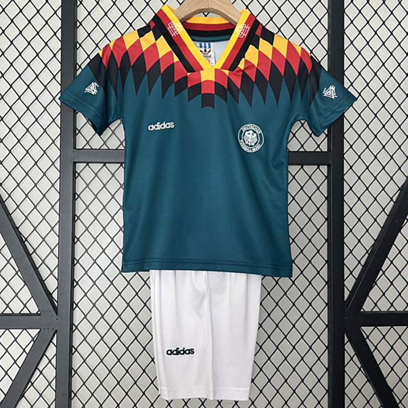 1994 Germany Away Kids Retro Soccer Jersey