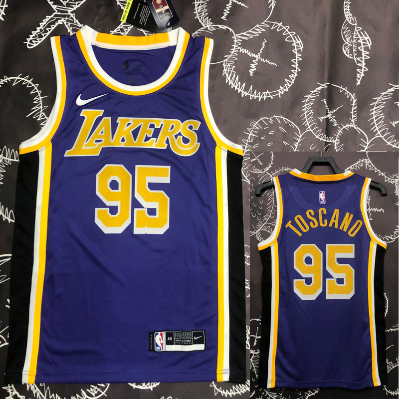 LAKERS TOSCAN #95 Purple Top Quality Hot Pressi...