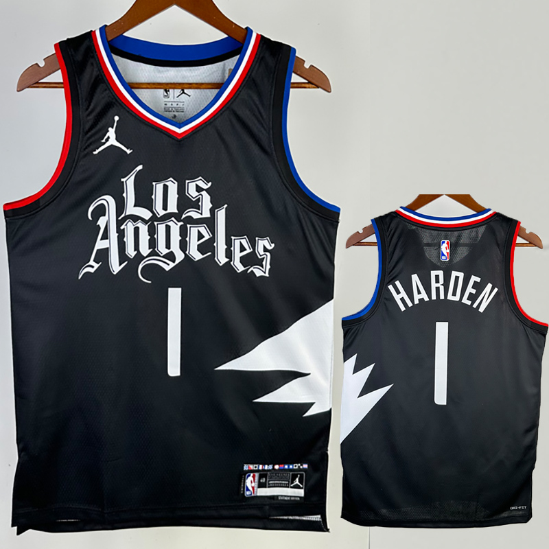 22-23 CLIPPERS HARDEN #1 Black Top Quality Hot ...