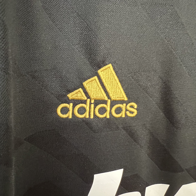 2011-2012 RMA Away Black Long Sleeve Retro Socc...