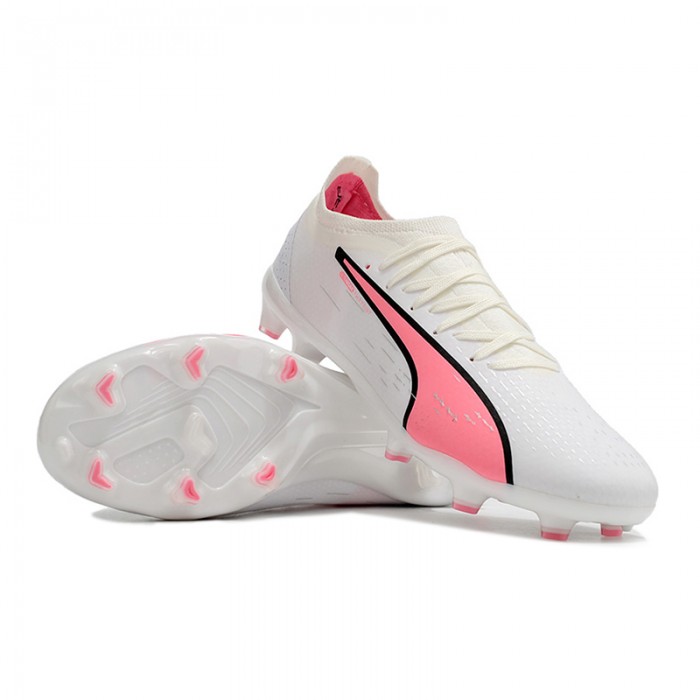 Ultra Ultimate FG Soccer Shoes-White/Pink-9308070