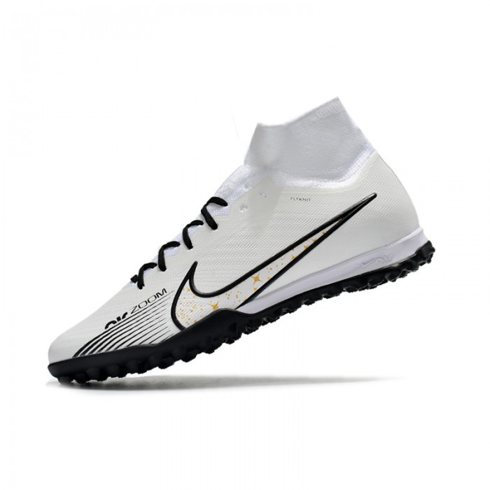 Air Zoom Mercurial Vapor- XV Academy TF High Soccer Shoes-White/Black-6519352