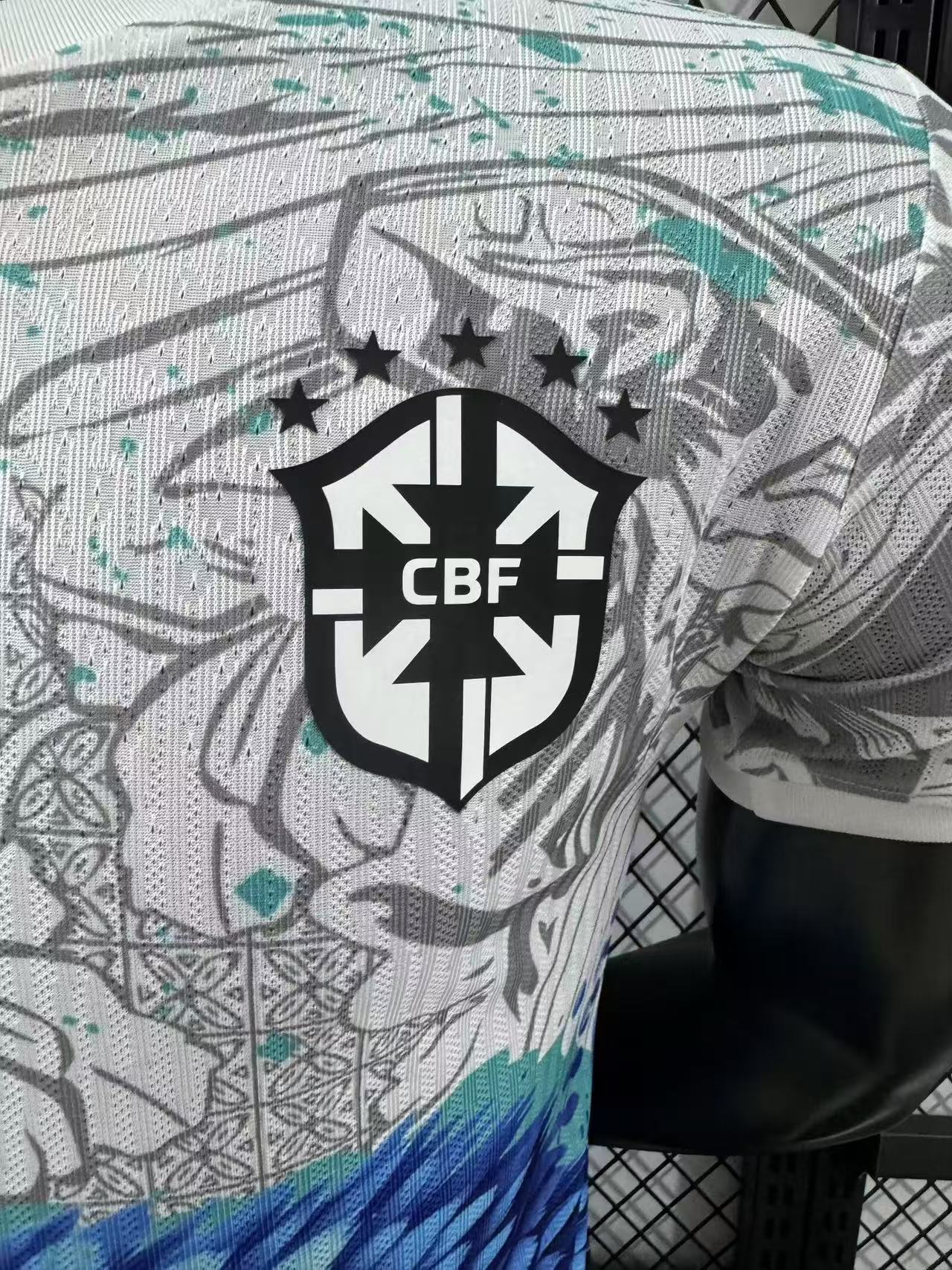 25-26 Brazil Grey Blue Special Edition Player Version Soccer Jersey