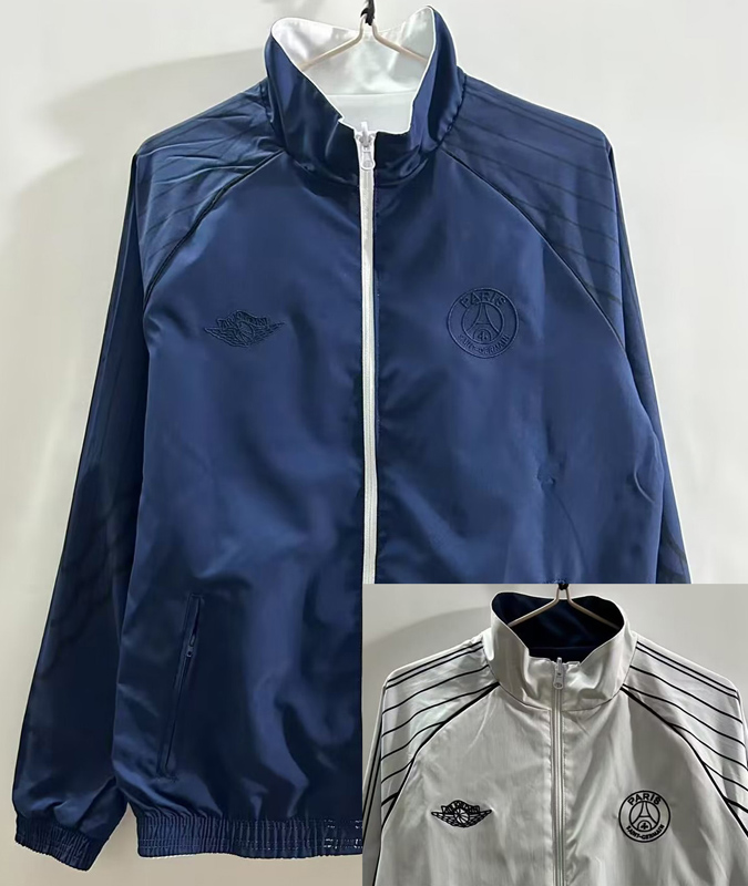 24-25 PSG Royal blue & White Double Sided Windbreaker (双面风衣)