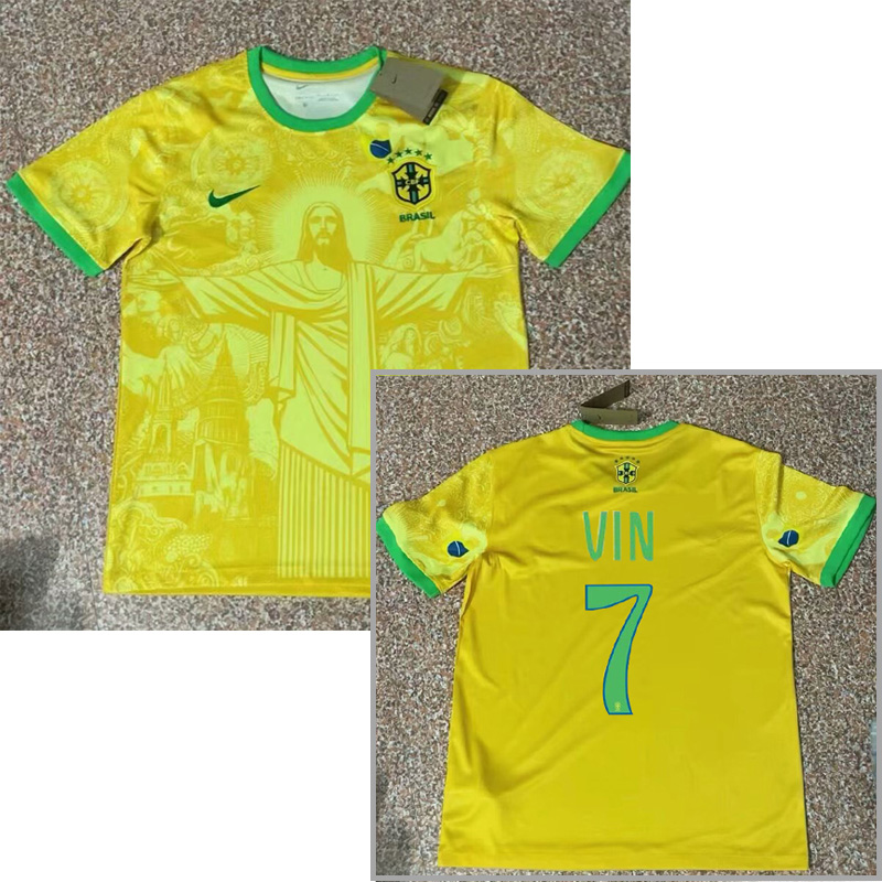 24-25 Brazil Special Edition Yellow Training Soccer Jersey  *城市版