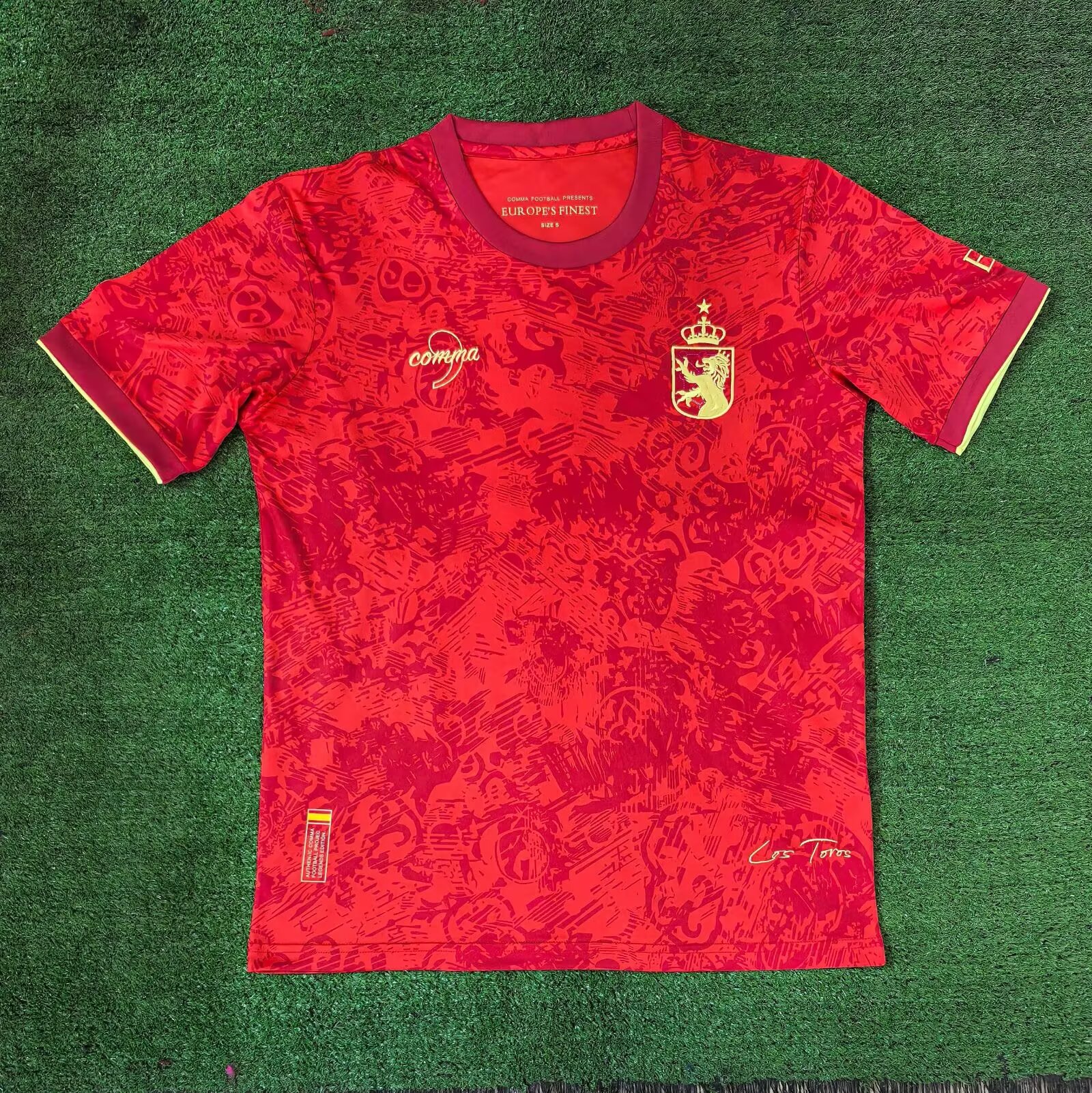 24-25 Spain Comma Red Special Edition Fans Soccer Jersey