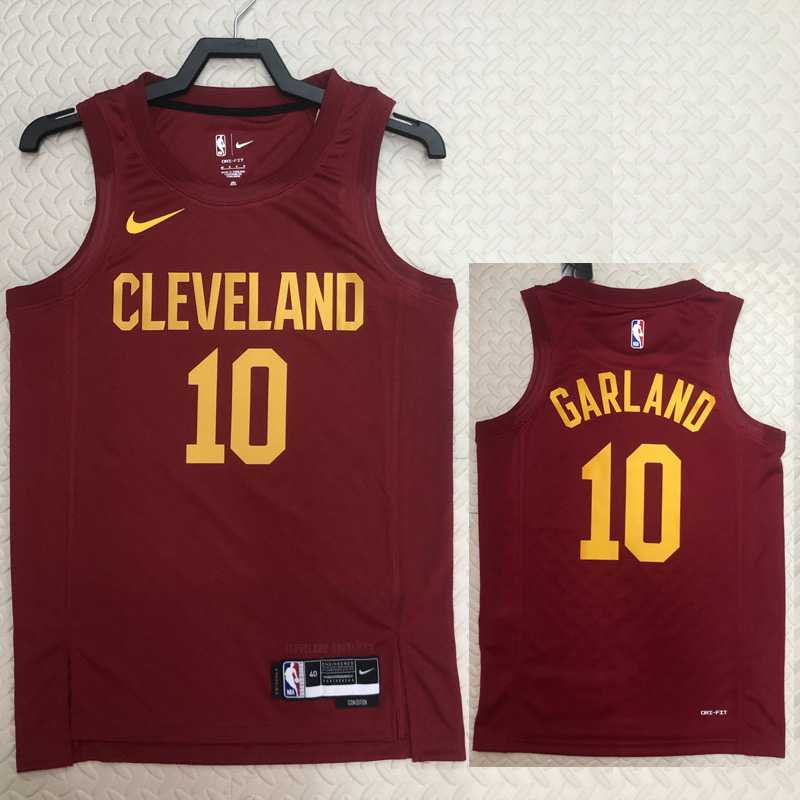 22-23 Cleveland Cavaliers CARLAND #10 Red Top Q...