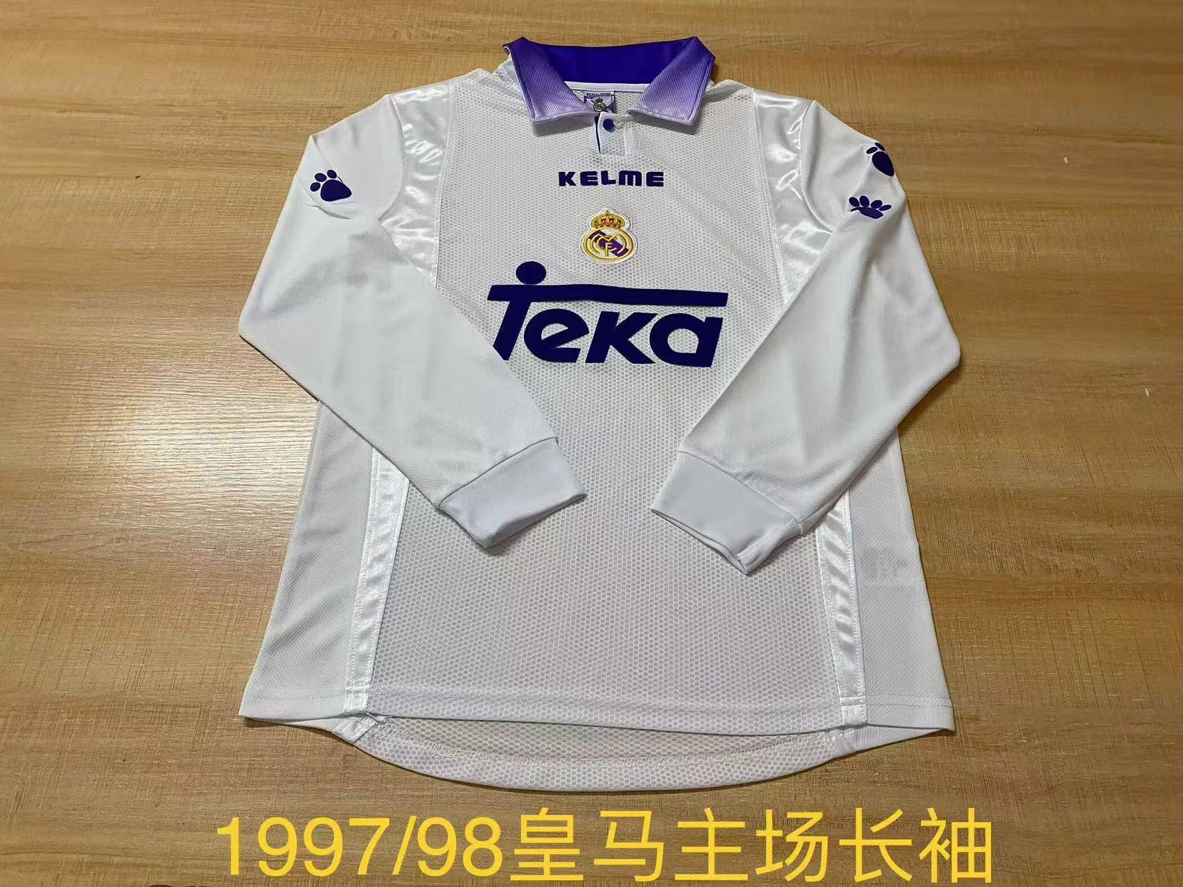 1997-1998 RMA Home Long Sleeve Retro Soccer Jersey (长袖)