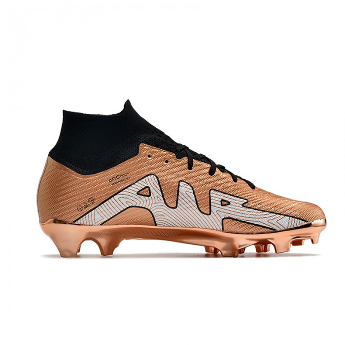 Air Zoom Mercurial Vapor XV Elite AG High Soccer Shoes-Gold/Black-1542650