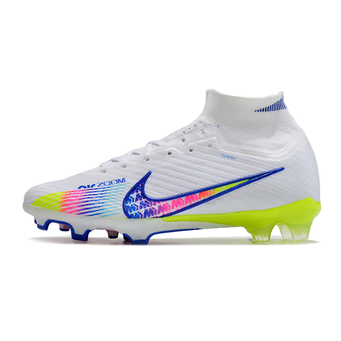Air Zoom Mercurial Superfly IX Elite FG Lucent Pack High Soccer Shoes-White/Blue-2627122