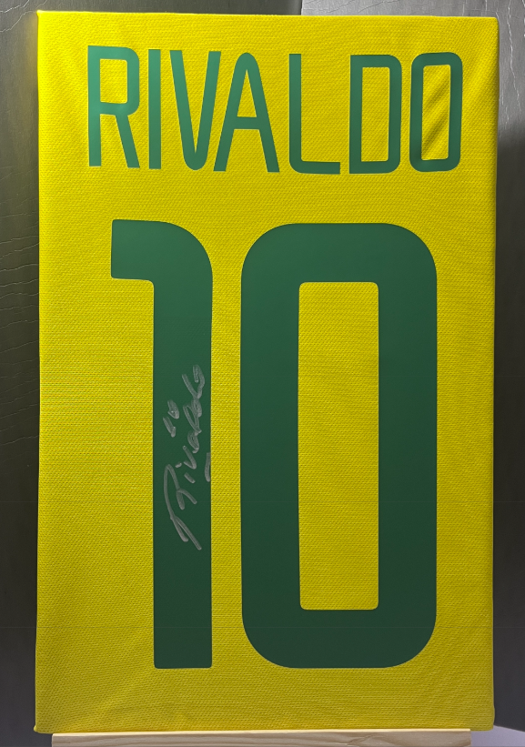 1998 Brazil Home Retro Soccer Jersey(亲笔签名 号码)
