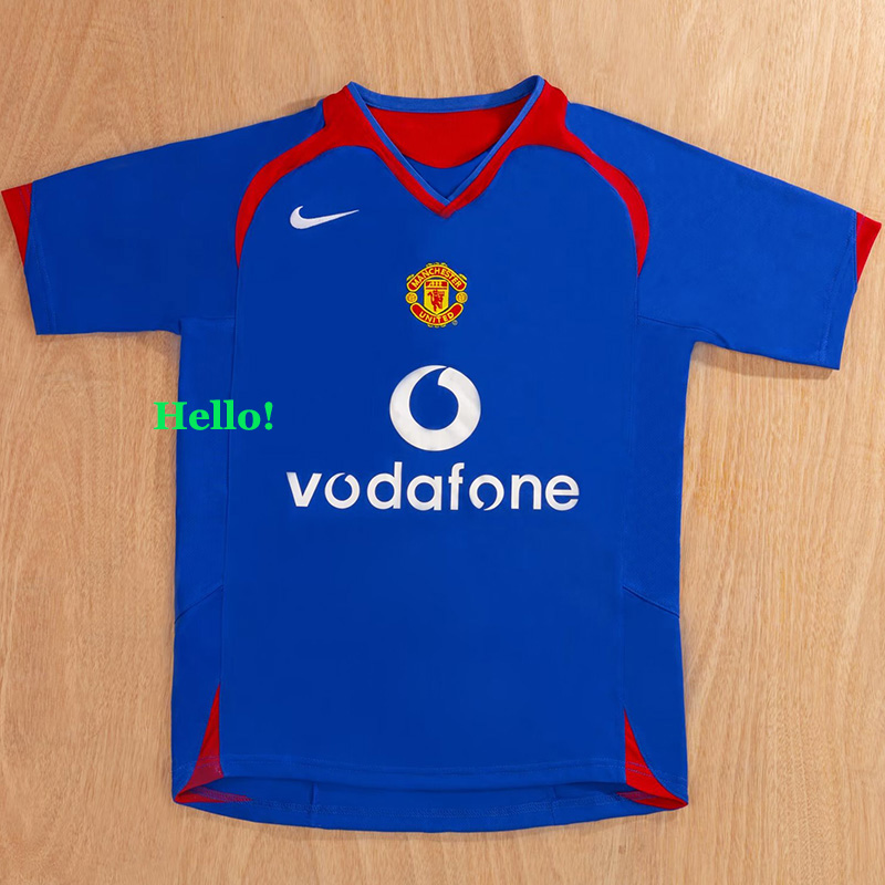 2005-2006 Man Utd Away Retro Soccer Jersey