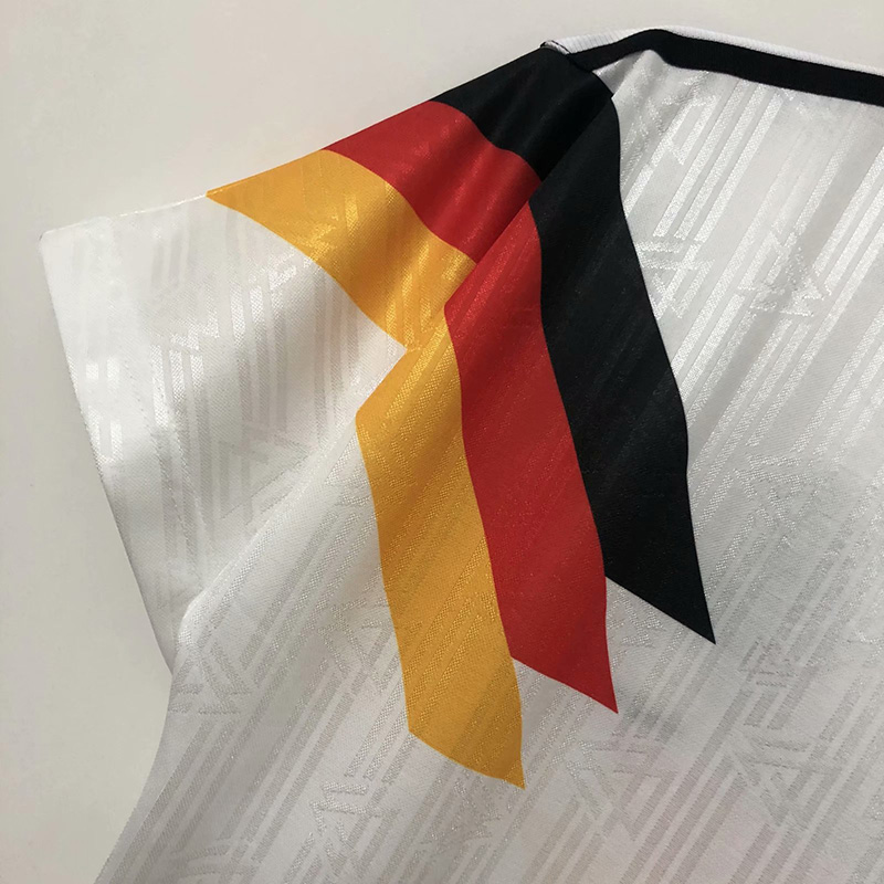 1990 Germany Home White Retro Soccer Jersey