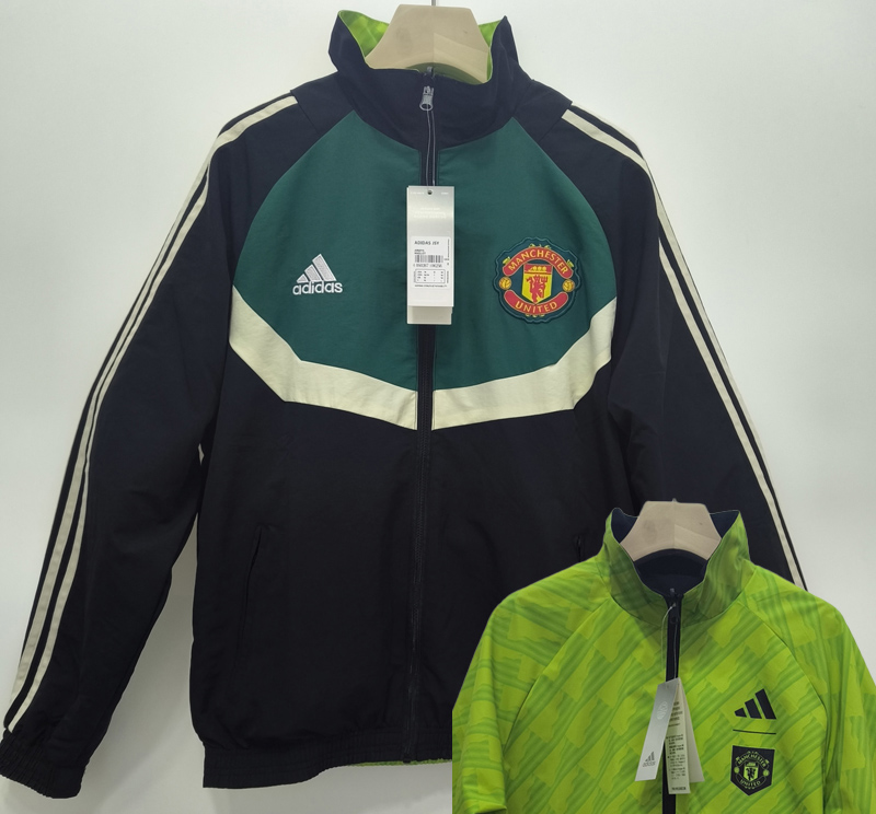 2024 Man Utd Black & Green Double Sided Windbreaker (双面风衣)
