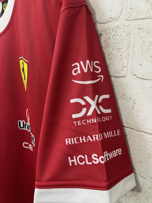 2025 F1 Ferrari Red T-Shirts Racing Suit (圆领)