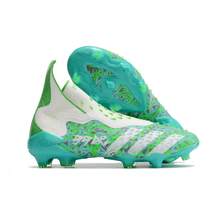PREDATOR FREAK + FG High Soccer Shoes-Green/White-5440132
