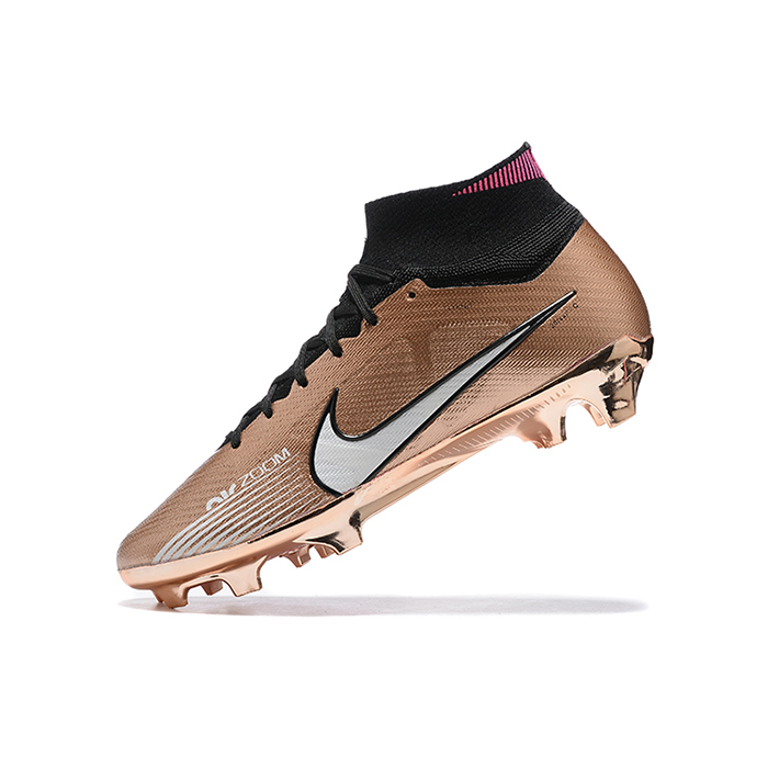 Air Zoom Mercurial Superfly IX Elite FG High Soccer Shoes-Rose Gold/Black-9094906